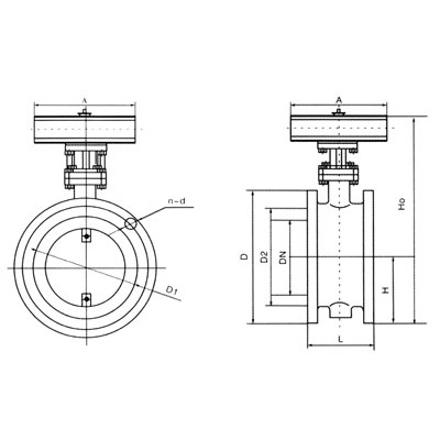 D641W worm gear drive ventilation butterfly valve